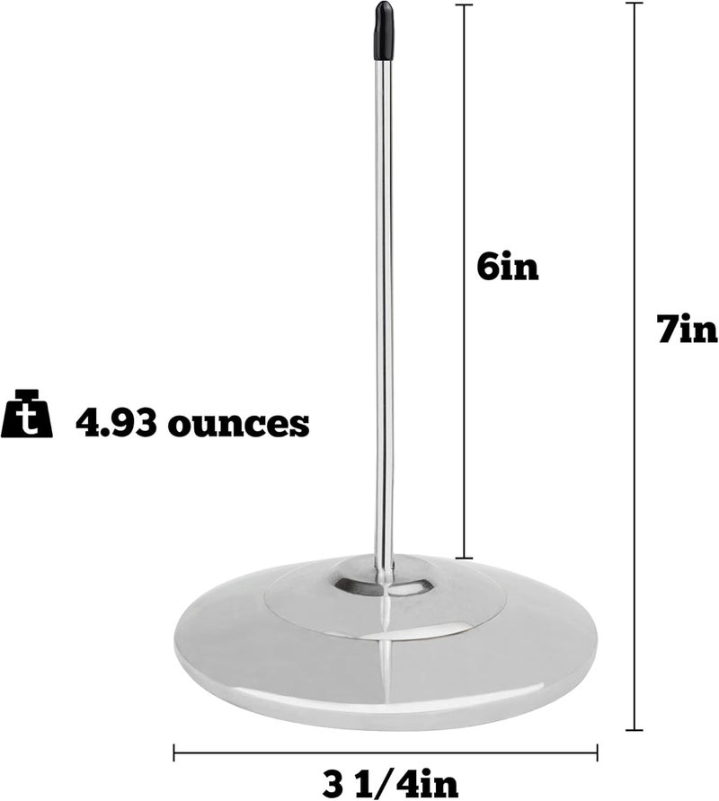 TONOS Receipt Holder, Receipt Spike for Resturaunt, Stainless Steel Bill Fork Check Spindle Memo Holder Spike with Solid Heavy-Duty Base (2 Pack) - Image 3